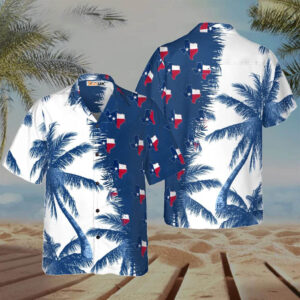 Texas Hawaiian Shirt, Texas Coconut Palm…