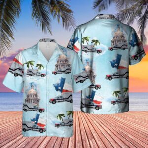 Texas Hawaiian Shirt, Texas EMS Ambulance…