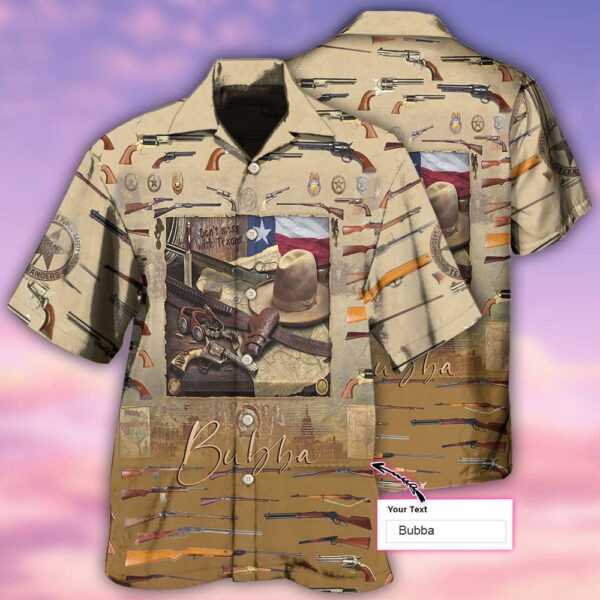 Texas Hawaiian Shirt, Texas Peace Life Gun Style Personalized Hawaiian Shirt