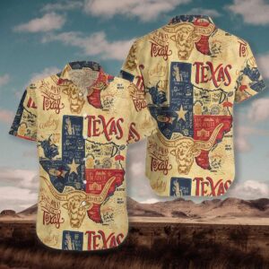 Texas Hawaiian Shirt, Texas Proud Hawaiian…