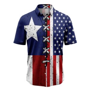 Texas Hawaiian Shirt, Texas USA Flag…