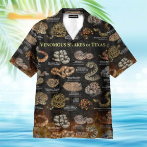 Texas Hawaiian Shirt, Venomous Snakes Of…