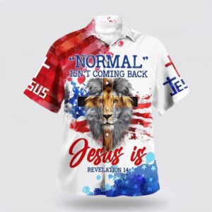 Christian Hawaiian Shirt, US Flag Lion…