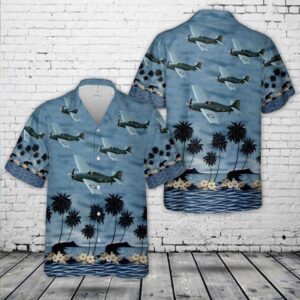 Us Navy Hawaiian Shirt, Grumman F4F…