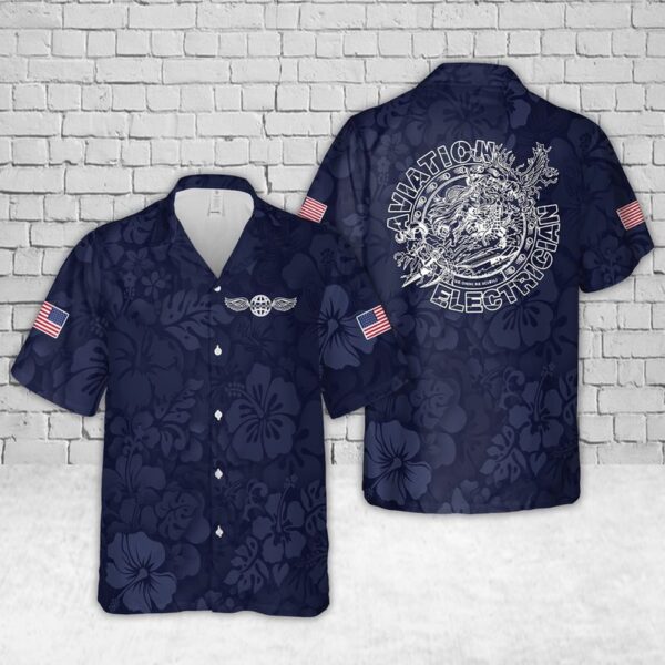 Us Navy Hawaiian Shirt, US Navy AE Hawaiian Shirt, Military Hawaiian Shirt