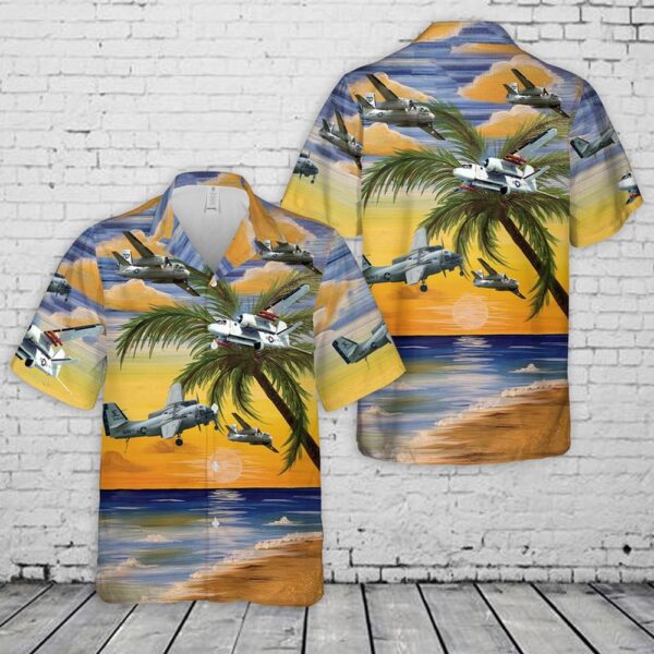 Us Navy Hawaiian Shirt, US Navy Grumman S-2 Tracker Hawaiian Shirt, Military Hawaiian Shirt