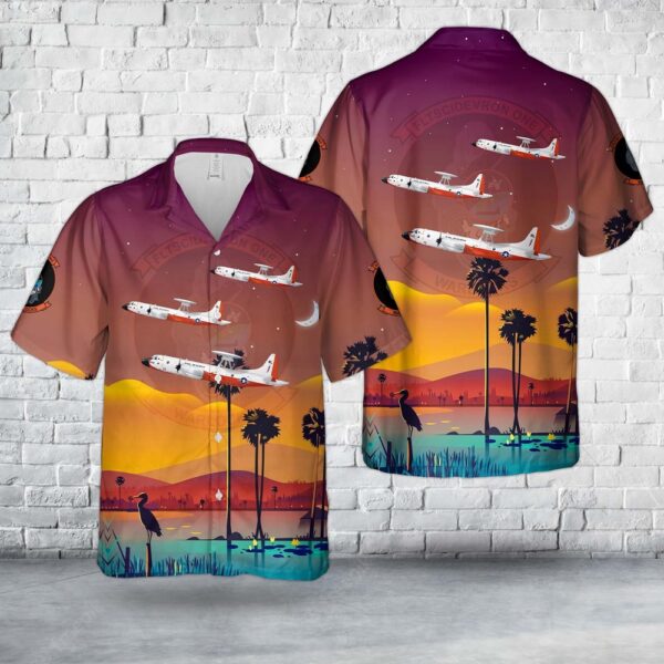 Us Navy Hawaiian Shirt, US Navy NP-3D “Orion” , Scientific Development Squadron ONE (VXS-1) Hawaiian Shirt, Military Hawaiian Shirt