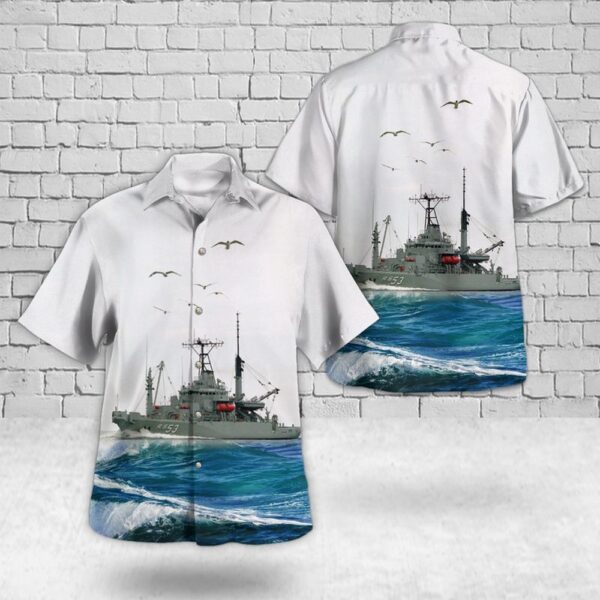 Us Navy Hawaiian Shirt, US Navy USS Grapple (ARS-53) Safeguard-class Rescue And Salvage Ship Hawaiian Shirt, Military Hawaiian Shirt