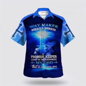 Christian Hawaiian Shirt, Way Maker Miracle…