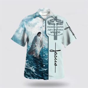 Christian Hawaiian Shirt, Way Maker Miracle…