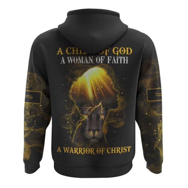 A Child Of God A Woman Of Faith Lion Girl Hoodie, Christian Hoodie, Bible Hoodies, Religious Hoodies