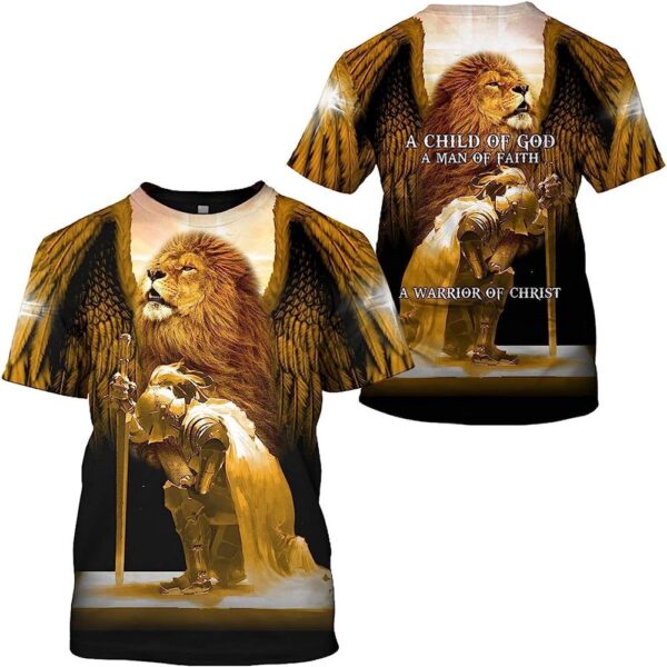 A Child Of God Woman Of Faith Warrior Of Christ 3D T-Shirt, Christian T Shirt, Jesus Tshirt Designs, Jesus Christ Shirt