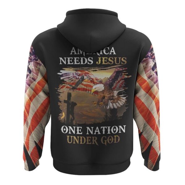 America Needs Jesus One Nation Under God Hoodie, Christian Hoodie, Bible Hoodies, Religious Hoodies