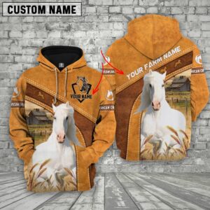 American Cream Draft Horse Custom Name Race Hoodie, Farm Hoodie, Farmher Shirt