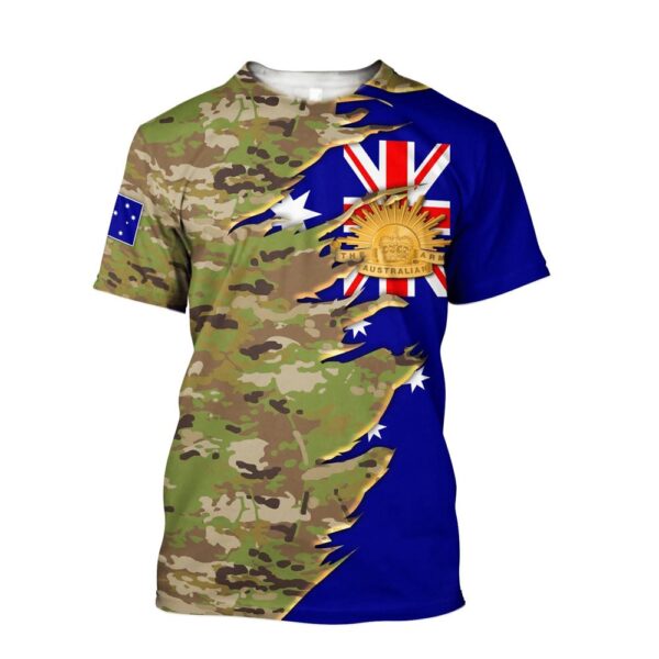 Australian Veteran Jesuss 3D T-Shirt, Christian T Shirt, Jesus Tshirt Designs, Jesus Christ Shirt