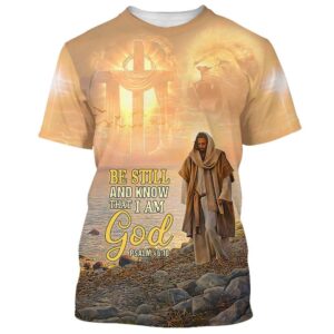 Be Still And Know That I Am God Jesus 3D T Shirt Christian T Shirt Jesus Tshirt Designs Jesus Christ Shirt 1 lthyhc.jpg