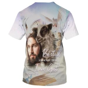 Be Still And Know That I Am God Jesus And Sheep 3D T Shirt Christian T Shirt Jesus Tshirt Designs Jesus Christ Shirt 2 safml6.jpg