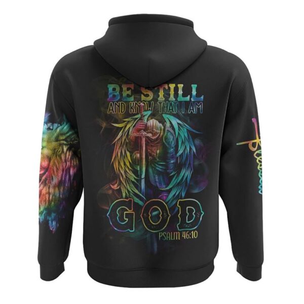 Be Still And Know That I Am God Warrior Wings Hoodie, Christian Hoodie, Bible Hoodies, Religious Hoodies