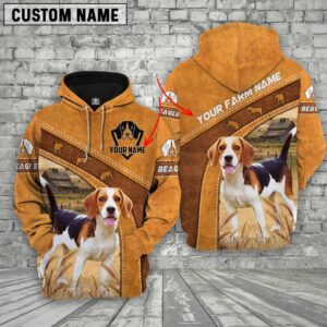 Beagle Custom Name Printed 3D Hoodie, Farm Hoodie, Farmher Shirt