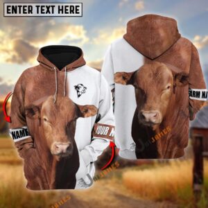 Beefmaster Cattle And White Personalized Name Shirt, Farm Hoodie, Farmher Shirt