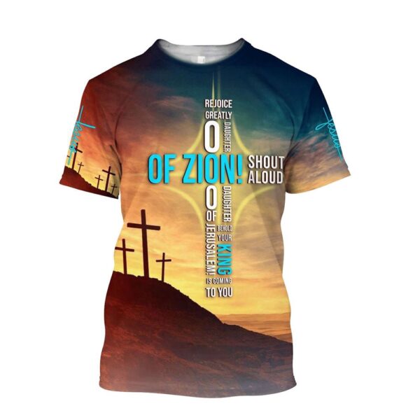Behold Your King Is Coming Jesuss 3D T-Shirt, Christian T Shirt, Jesus Tshirt Designs, Jesus Christ Shirt