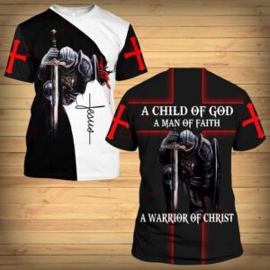 Black Knight God Jesus 3D T-Shirt,…