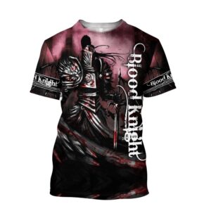 Blood Knight Jesuss 3D T-Shirt, Christian…