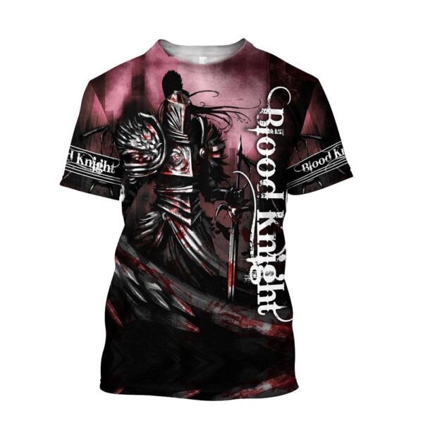 Blood Knight Jesuss 3D T-Shirt, Christian T Shirt, Jesus Tshirt Designs, Jesus Christ Shirt