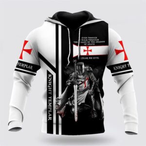 Brave Knight Templar 3D Hoodie For…