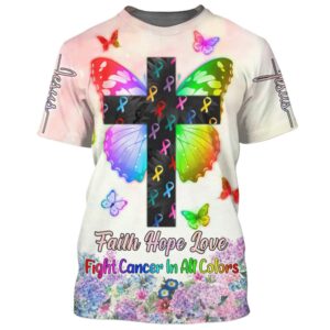 Butterfly Cross Faith Hope Love Fight…