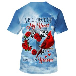 Cardinal A Big Piece Of My Heart Lives In Heaven 3D T Shirt Christian T Shirt Jesus Tshirt Designs Jesus Christ Shirt 2 pr0hjl.jpg
