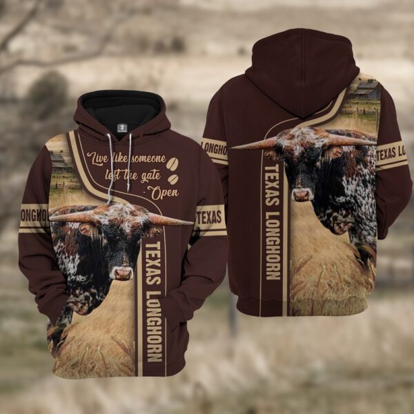 Cattle Image All Over Printed 3D Hoodie, Farm Hoodie, Farmher Shirt