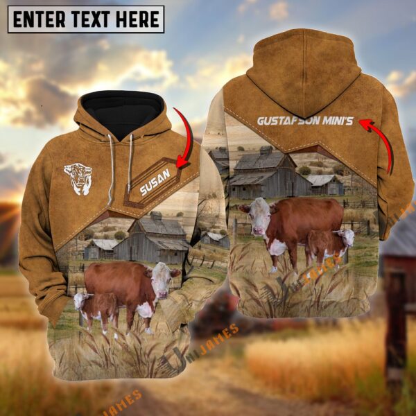 Cattle of Allen Gustafson Personalized Name Farming Life 3D Hoodie, Farm Hoodie, Farmher Shirt