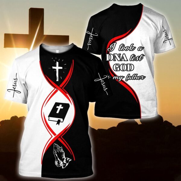 Christian Jesus Dna Test White And Black Jesus Unisexs 3D T-Shirt, Christian T Shirt, Jesus Tshirt Designs, Jesus Christ Shirt