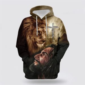Christian Jesus Lion 3D Hoodie, Christian…