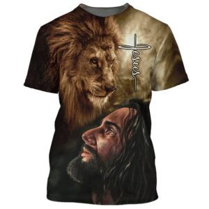 Christian Jesus Lion 3D T-Shirt, Christian…