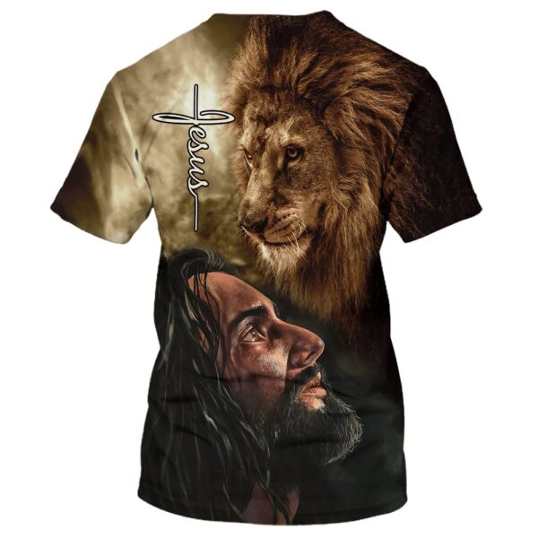 Christian Jesus Lion 3D T-Shirt, Christian T Shirt, Jesus Tshirt Designs, Jesus Christ Shirt