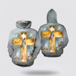 Christian Jesus Walks Cross 3D Hoodie,…