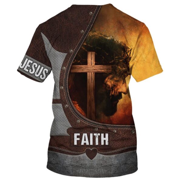 Christian Wooden Cross Love Jesus Faith 3D T-Shirt, Christian T Shirt, Jesus Tshirt Designs, Jesus Christ Shirt