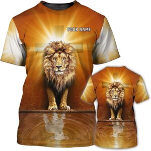 Cool Lion With Light Cross Custom…