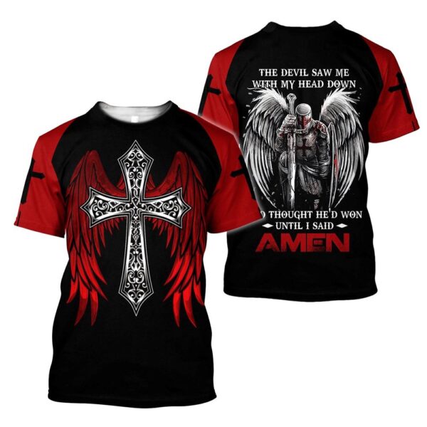 Cross With Wing Jesuss 3D T-Shirt, Christian T Shirt, Jesus Tshirt Designs, Jesus Christ Shirt