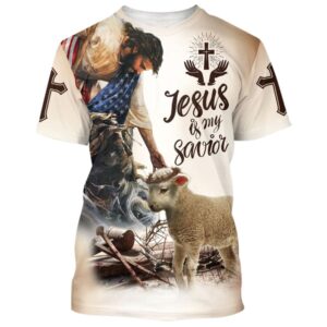 Crucified Christ And Lamb 3D T-Shirt,…
