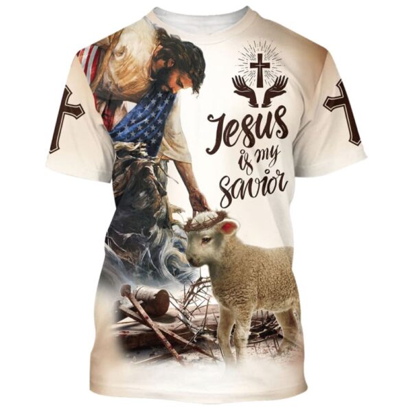 Crucified Christ And Lamb 3D T-Shirt, Christian T Shirt, Jesus Tshirt Designs, Jesus Christ Shirt