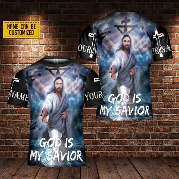 Custom God Is My Savior Take My Hand Jesus Christ Catholic 3D T-Shirt, Christian T Shirt, Jesus Tshirt Designs, Jesus Christ Shirt