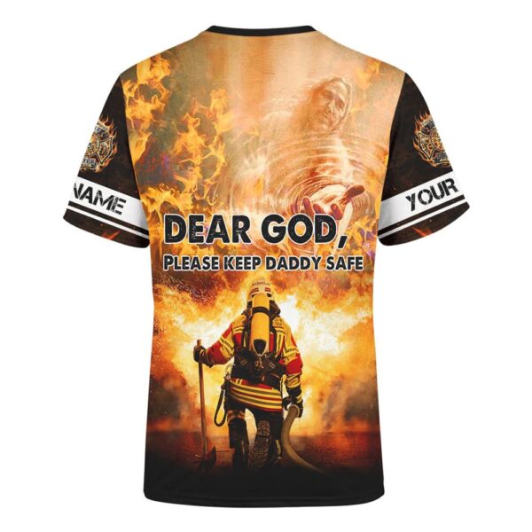 Customized Dad God Please Keep Daddy Safe Jesus Family Faith 3D T-Shirt, Christian T Shirt, Jesus Tshirt Designs, Jesus Christ Shirt