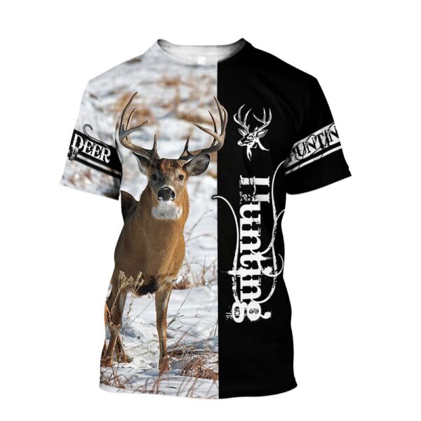 Deer Hunting For Hunter Jesus Unisex 3D T-Shirt, Christian T Shirt, Jesus Tshirt Designs, Jesus Christ Shirt