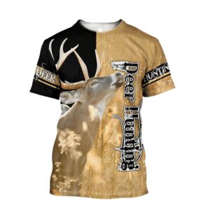 Deer Hunting Jesus Unisexs 3D T-Shirt,…
