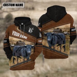Dexter Cattle Leather Pattern Farm Personalized…