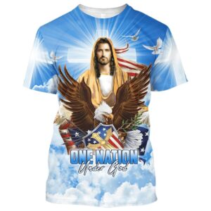 Eagle Jesus Amercican One Nation Under…