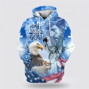 Eagle Jesus America And Lamb One…